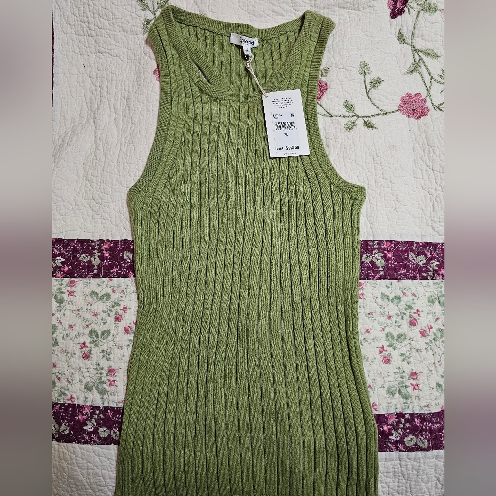 Splendid Collection Tank, Size XL, Green